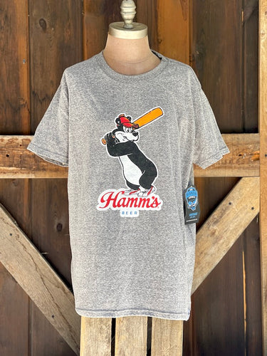 Hamm's Baseball Tee- Heather Grey SALE